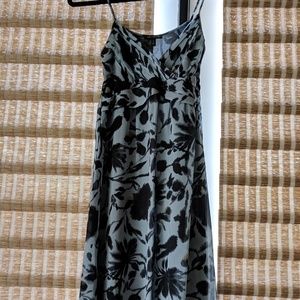 Silk floral midi dress